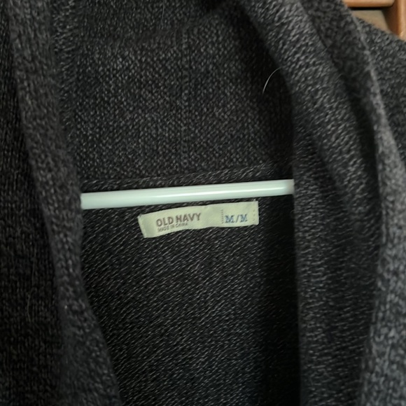 Old Navy Charcoal Shawl Collar Sweater - Picture 2 of 5